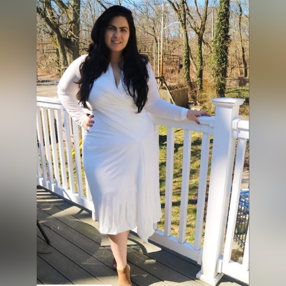 SIKA Collection Womens Asymmetrical Wrap Dress - Picture 3 of 3